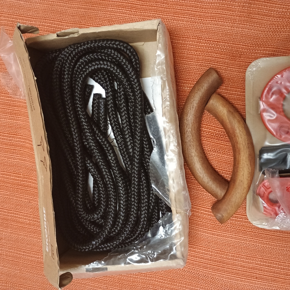 IKEA Black Rope and Brown Handles Set